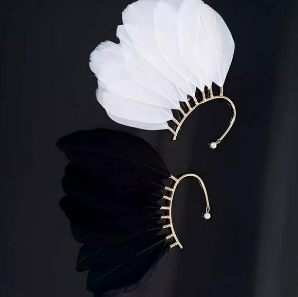💋OVERSIZED FEATHER CUFF EARRING!!! - Picture 3 of 6